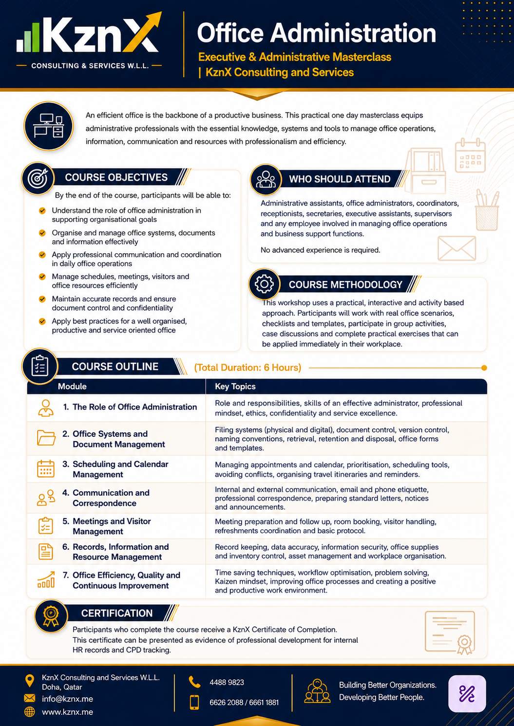 Office Administration course poster